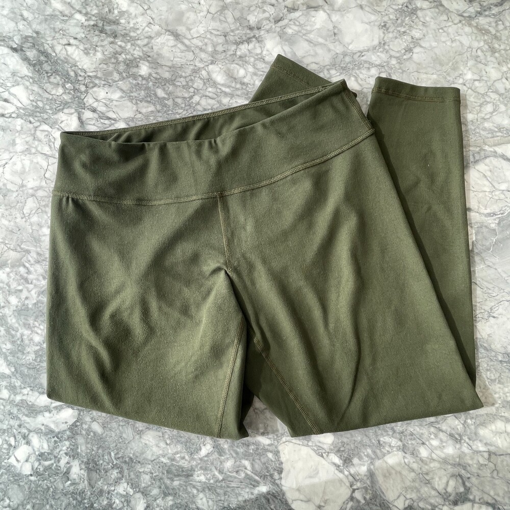 Zella Mid Rise Yoga Leggings Olive Green Medium